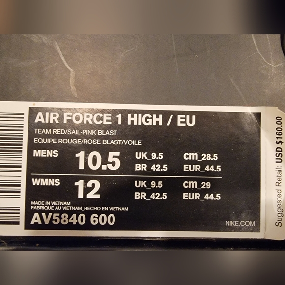 Nike Air Force One High "Emotionally Unavailable" Sz 10.5 - Picture 12 of 12